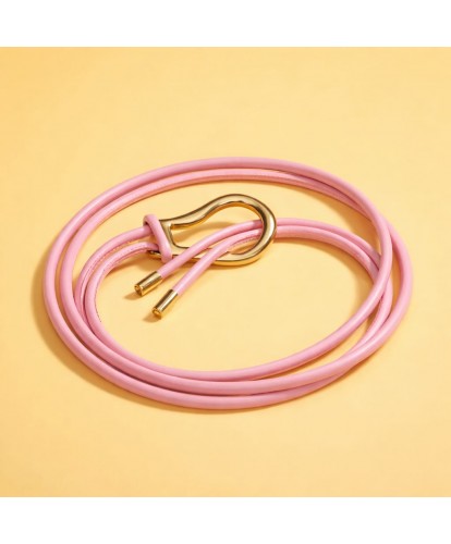 Ceinture Cuir Fine Rose...