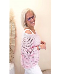 Pull Ajouré Sweet Pink - Lina