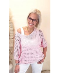 Pull Ajouré Sweet Pink - Lina