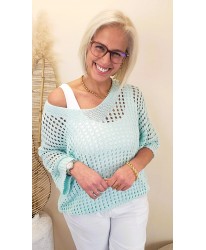 Pull Ajouré Fresh Mint - Lina