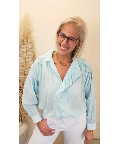 Chemise Volantée Blue Breeze - Anais