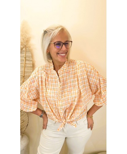 Chemise Sunny Flower Grid - Elise