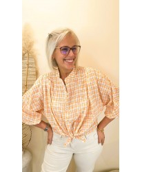 Chemise Sunny Flower Grid - Elise