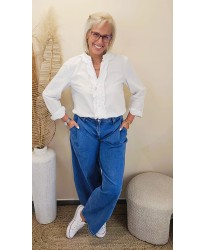 Jeans Ballon Bleu Denim Icon - Sofia