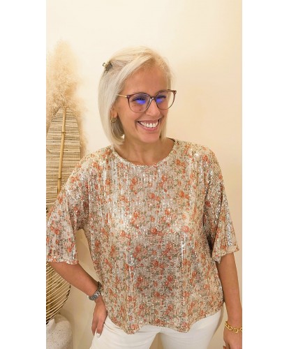 Haut Sequins Sunset Glow - Lisa