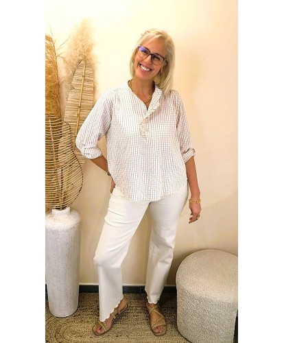 Chemise Soft Check Volant - Celia