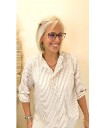 Chemise Soft Check Volant - Celia