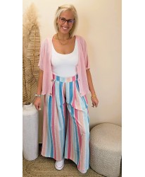 Pantalon Candy Stripes Flow - Blanche