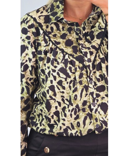 Chemise Léopard Vert - Christina