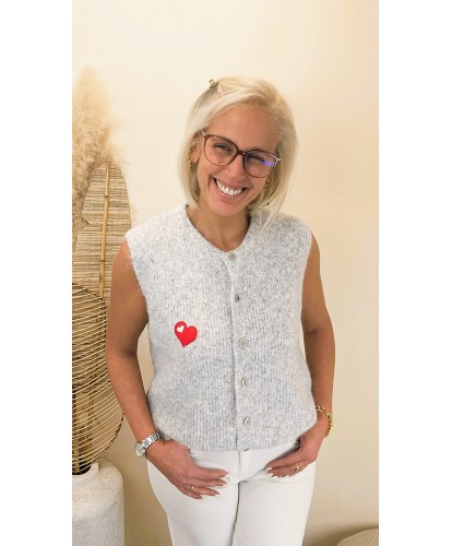 Gilet Alpaga Sweet Heart -...