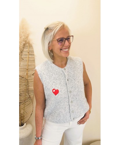 Gilet Alpaga Sweet Heart - Ella