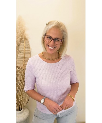 Pull Maille Douce Lilas - Amandine