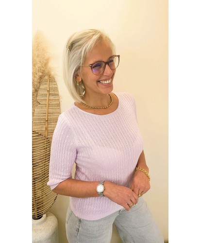 Pull Maille Douce Lilas - Amandine