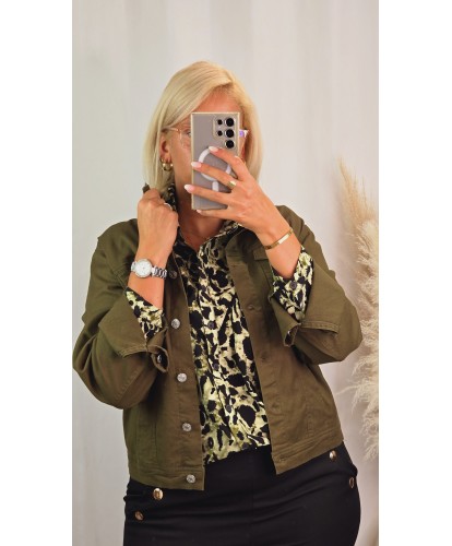 Veste Jeans Vert Olive - Vita
