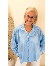 Chemise Volantée Blue Océan - Anais