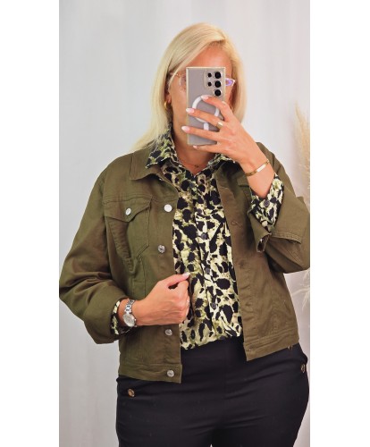 Veste Jeans Vert Olive - Vita