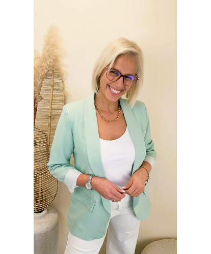 Blazer "Élégance Water Green" - Ava