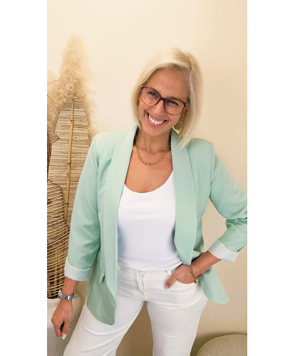 Blazer "Élégance Water Green" - Ava