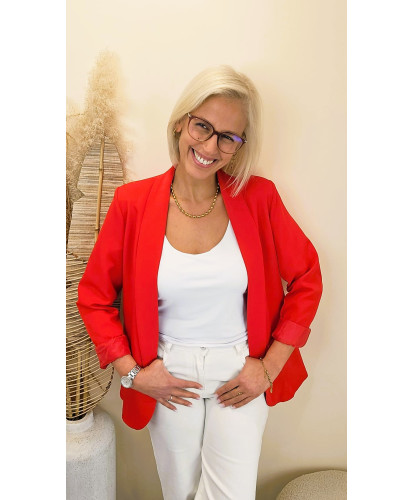 Blazer "Élégance Red" - Ava