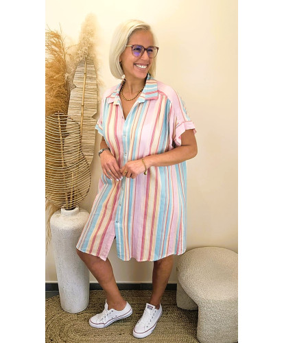 Robe Chemise Rayée Summer Glow - Romane