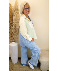 Chemise Patchwork Rayée Color Mix - Paloma