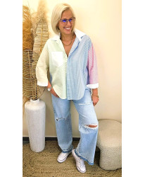 Chemise Patchwork Rayée Color Mix - Paloma