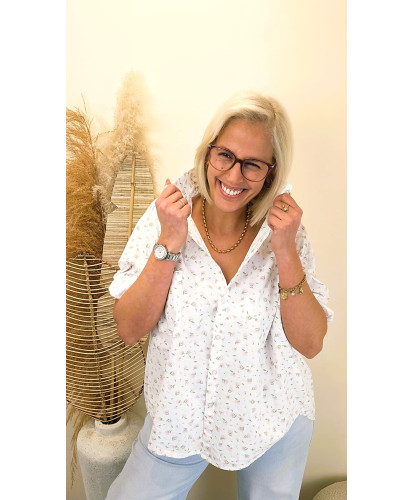 Chemise Florale Dos Croisé Élégance - Maud