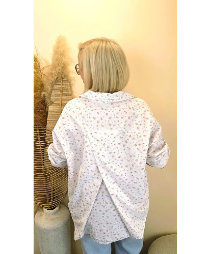 Chemise Florale Dos Croisé Élégance - Maud