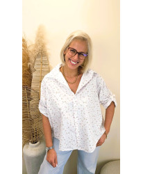 Chemise Florale Dos Croisé Élégance - Maud