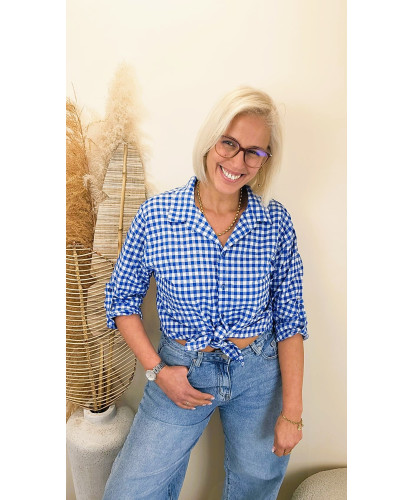 Chemise Vichy Gaufrée “Blue...