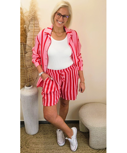 Short Gaz de Coton “Candy Rayures” - Charline