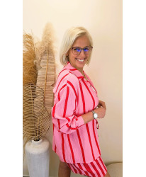 Chemise gaze de coton “Candy Rayures” - Laure