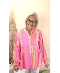 Blouse Gaz de Coton Oversize “Sunset Pink” - Flore