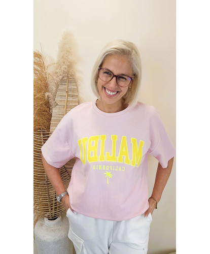 T-Shirt “Malibu Sunset” - Colombe