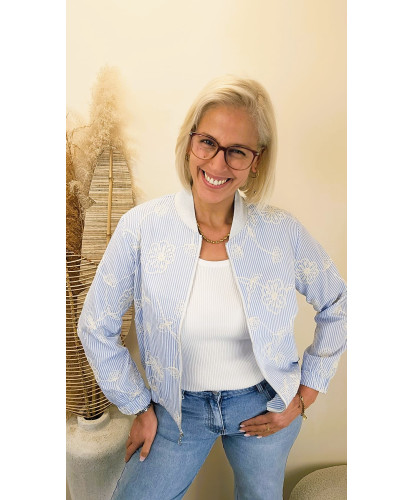 Bombers “Blue Broderie” - Camelia