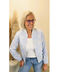 Bombers “Blue Broderie” - Camelia