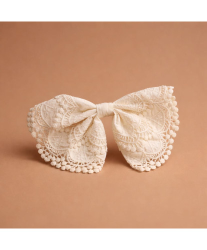 Barrette Made in France Nœud Broderie