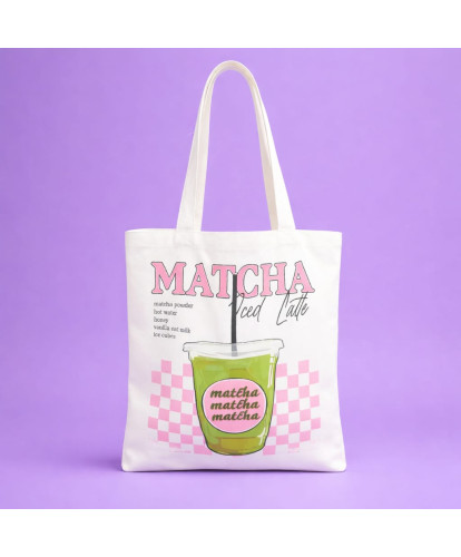 Tot Bag Coton Matcha Vibes