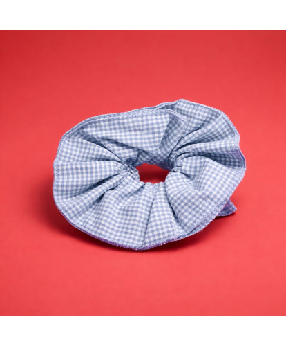 Chouchou Coton Vichy Bleu...
