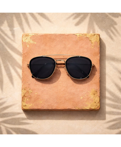 Lunettes Soleil "Noir Aviator" UV400