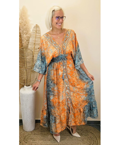 Robe Soie Dolce Paisley...