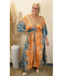 Robe Soie Dolce Paisley Sunset India - Julia