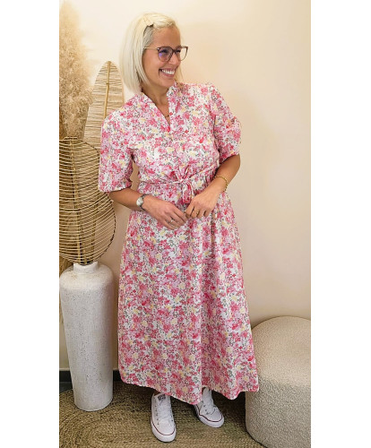 Robe Fleurie Rose Romantique - Roxane