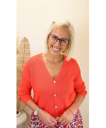 Gilet Maille Corail Lumineux - Leaticia