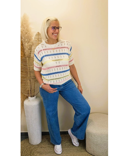 Jeans Wid Leg Bleu - Eve