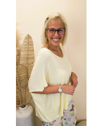 Blouse Oversize Maille Fine “Butter Yellow” - Carmen
