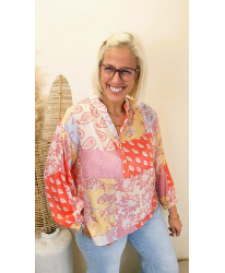 Blouse Oversize Imprimé “Sunset Paisley” - Elyana