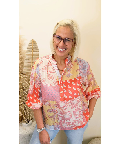Blouse Oversize Imprimé “Sunset Paisley” - Elyana