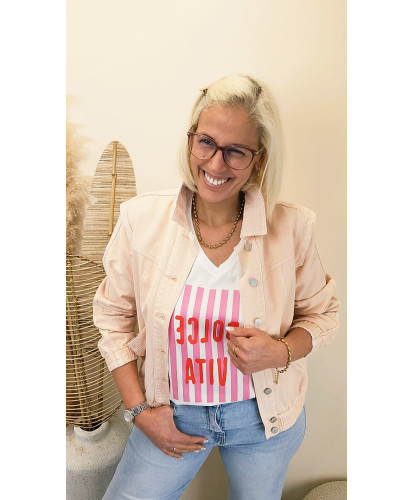 Veste Jeans TOXIC “Powder Pink” - Solange