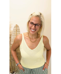 Top Maille Fine “Lemon Cream” - Loana